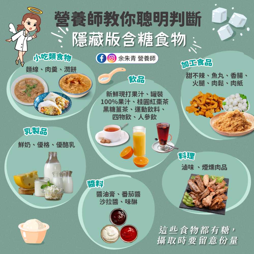 你以為沒加糖就是沒有糖嗎？小心隱藏在食物中的糖！