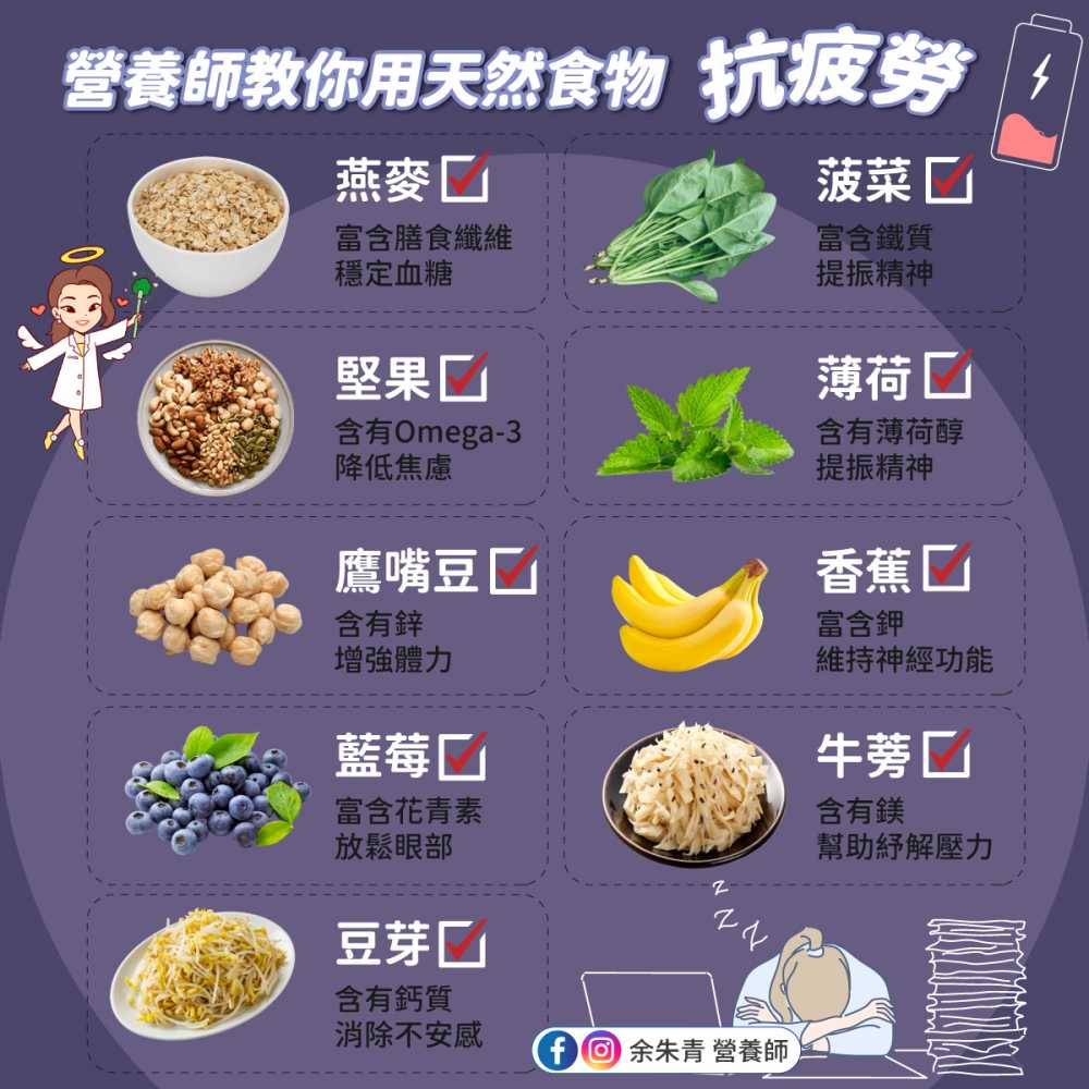 想提神不一定要喝咖啡。用天然食物也可以抗疲勞！