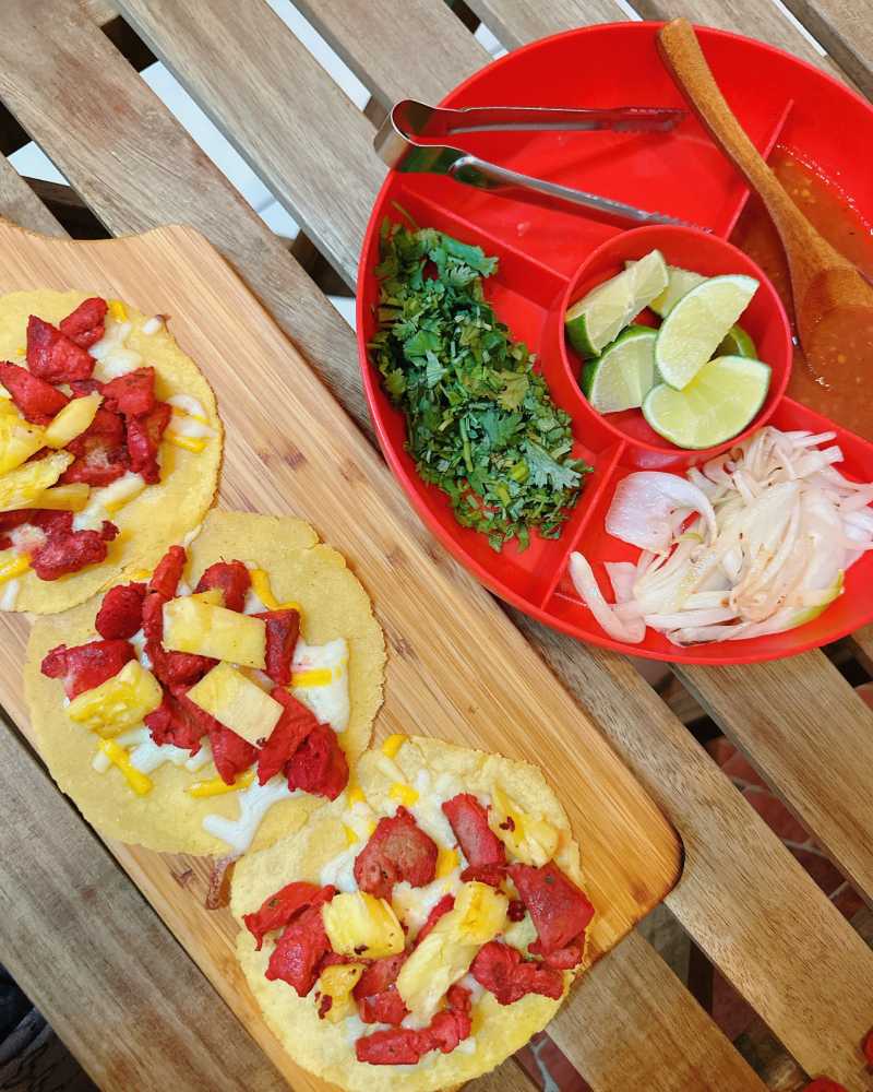 墨西哥的 #玉米餅 的味道真的很香～這間店還有 #小鮮肉